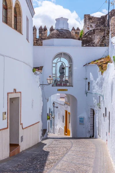 Arcos Frontera Egyik Pueblos Blancos Óvárosának Fehérre Meszelt Utcája Spanyolországban — Stock Fotó