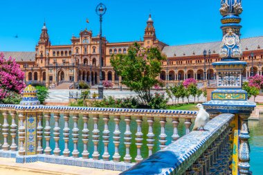Plaza de Espana seramik seramik seramik karolardan, Sevilla, İspanya