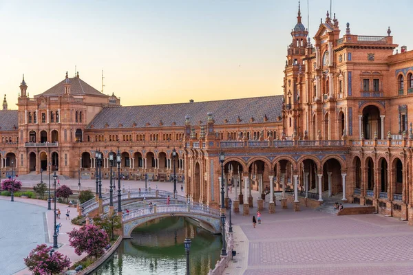 Vista Sul Tramonto Plaza Espana Siviglia Spagna — Foto Stock