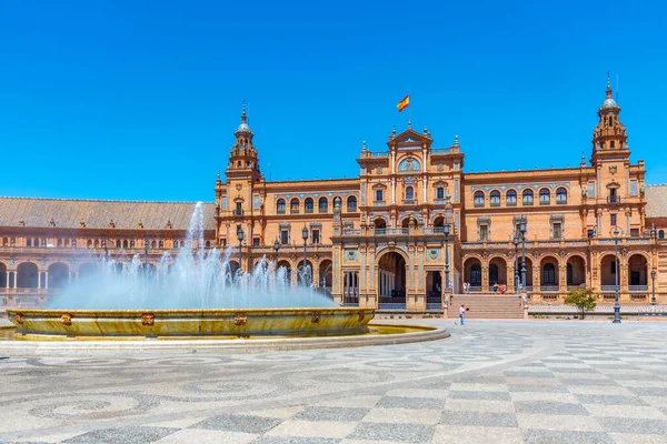 Plaza Espana Seville Během Slunečného Dne Španělsko — Stock fotografie