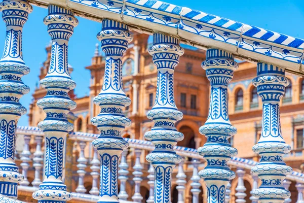 Plaza Espana Bekeken Door Keramische Tegels Sevilla Spanje — Stockfoto