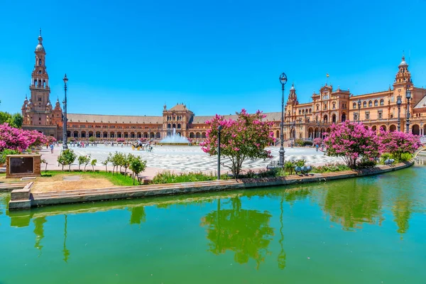 Spanya Sevilla Plaza Espana Güneşli Bir Günde — Stok fotoğraf