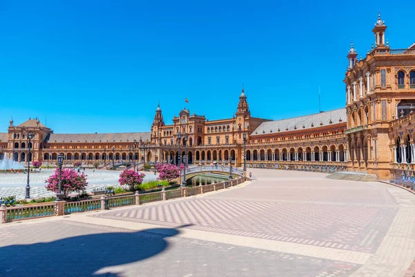 Spanya Sevilla Plaza Espana Güneşli Bir Günde — Stok fotoğraf