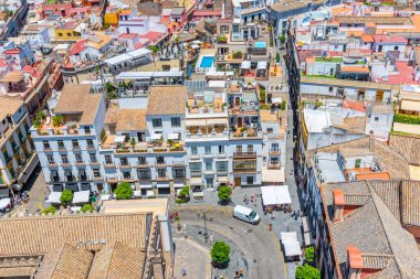 İspanya 'daki Sevilla şehir merkezi manzarası