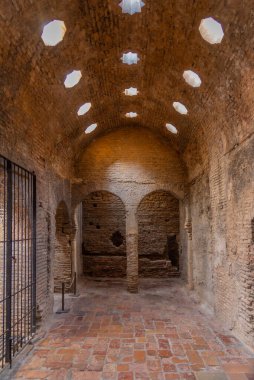 El Banuelo 'nun içi, Granada, İspanya' daki Arap spa evi.