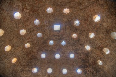 El Banuelo 'nun içi, Granada, İspanya' daki Arap spa evi.