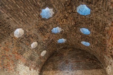 El Banuelo 'nun içi, Granada, İspanya' daki Arap spa evi.