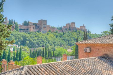 Granada, İspanya 'daki Casa del Chapiz' de bahçe.