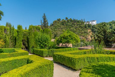 Granada, İspanya 'daki Casa del Chapiz' de bahçe.