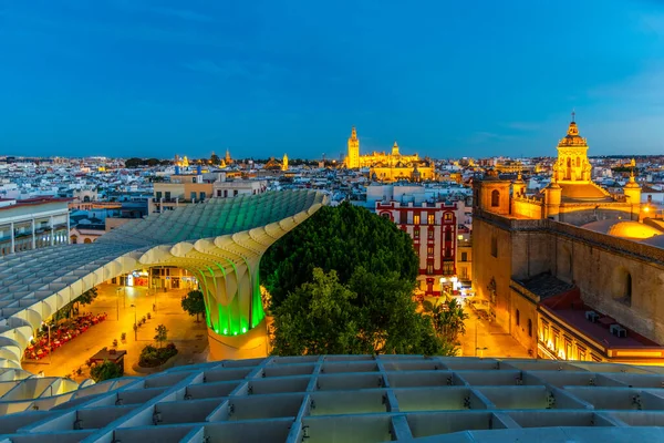 Kyrkor Sevilla Sett Utifrån Setas Sevilla Mushroom Structure Spanien — Stockfoto
