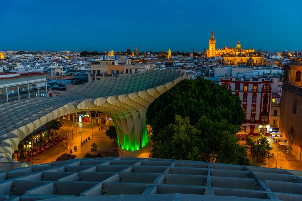 Kyrkor Sevilla Sett Utifrån Setas Sevilla Mushroom Structure Spanien — Stockfoto