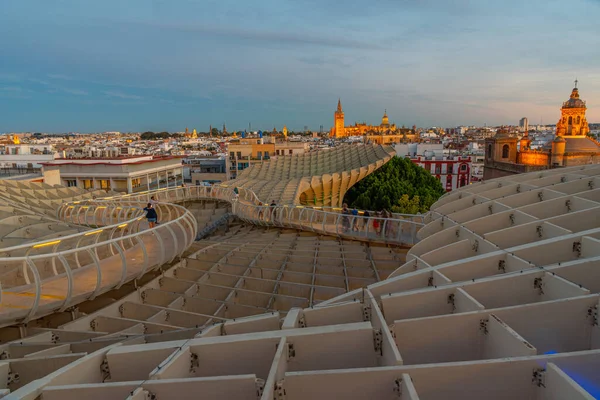 Iglesias Sevilla Vistas Desde Estructura Setas Sevilla España —  Fotos de Stock