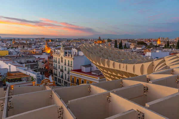 Sonnenuntergang Von Setas Sevilla Spanien — Stockfoto