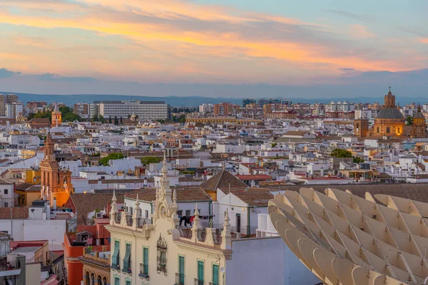 Zonsondergang Uitzicht Setas Sevilla Spanje — Stockfoto