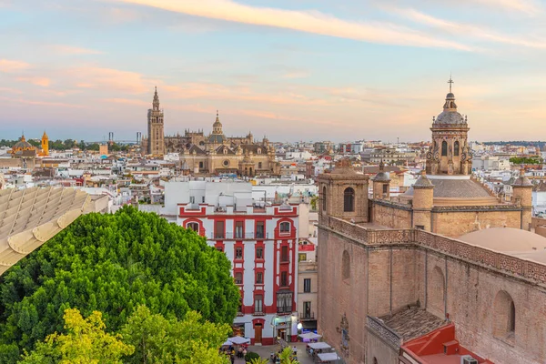 Kirchen Sevilla Von Setas Sevilla Pilzstruktur Aus Gesehen Spanien — Stockfoto