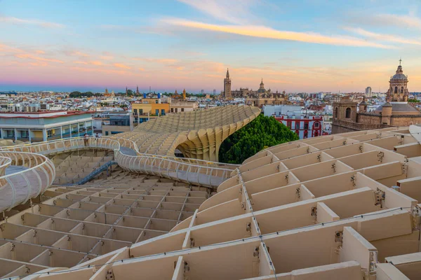 Vista Del Atardecer Setas Sevilla España —  Fotos de Stock