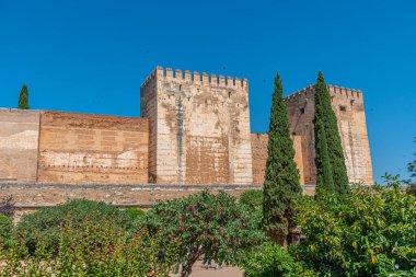 Alcazaba, İspanya 'nın Granada kentindeki Alhambra kalesinde.