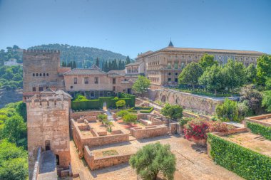 Alcazaba, İspanya 'nın Granada kentindeki Alhambra kalesinde.