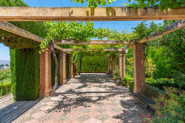 Jardines Bajos Generalife Garten Granada Spanien — Stockfoto