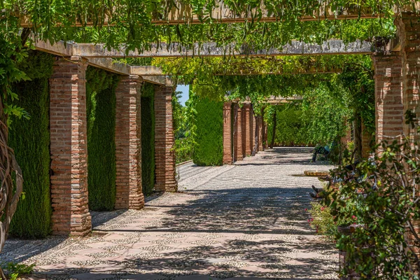 Jardines Bajos Generalife Trädgårdar Granada Spanien — Stockfoto
