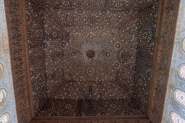 Ceiling Alhambra Palace Granada Spain — Stock Photo, Image