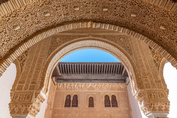 Ornamen Dalam Istana Alhambra Granada Spanyol — Stok Foto