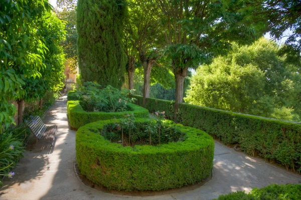 Jardin Los Adarves Pevnosti Alhambra Granadě Španělsko — Stock fotografie