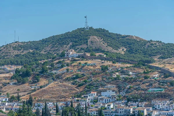 Sacromonte Heuvel Gezien Vanaf Fort Alhambra Granada Spanje — Stockfoto