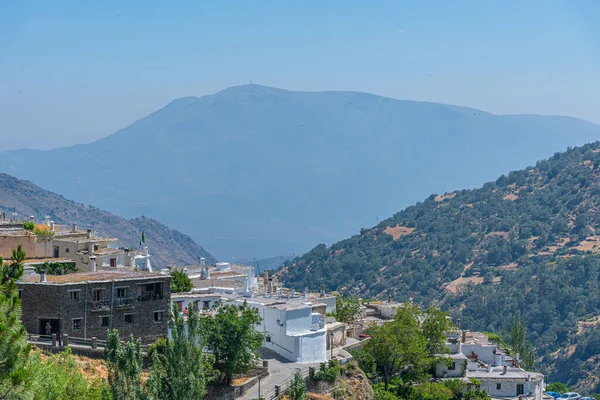 Vista Aérea Capileira Uno Los Pueblos Blancos Las Alpujarras España —  Fotos de Stock