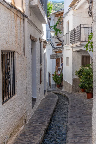 Tipica Strada Bianca Del Villaggio Pampaneira Spagna — Foto Stock