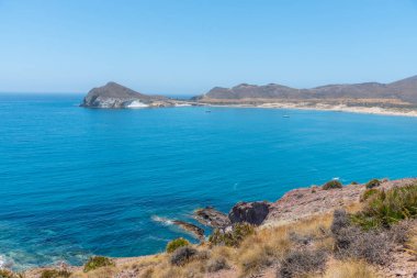 Playa de los Genoveses plajı İspanya 'daki Cabo de gata parkında