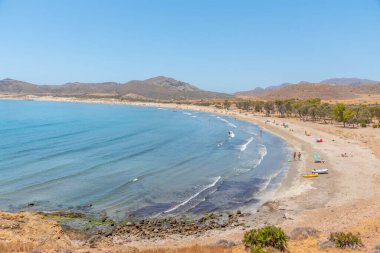 Playa de los Genoveses plajı İspanya 'daki Cabo de gata parkında