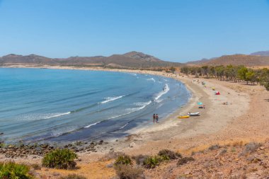 Playa de los Genoveses plajı İspanya 'daki Cabo de gata parkında
