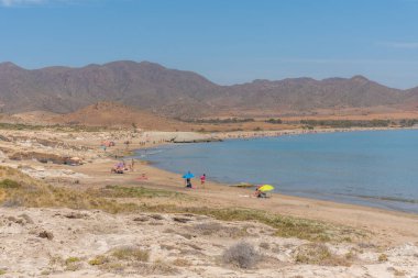Playa de los Genoveses plajı İspanya 'daki Cabo de gata parkında