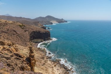 İspanya 'daki Cabo de Gata-Nijar ulusal parkının kıyı şeridi