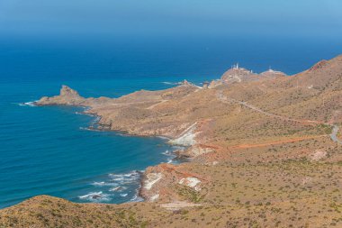 İspanya 'daki Cabo de Gata-Nijar doğal parkının manzarası