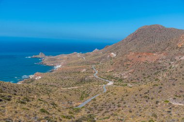 İspanya 'daki Cabo de Gata-Nijar doğal parkının manzarası