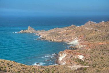İspanya 'daki Cabo de Gata-Nijar doğal parkının manzarası