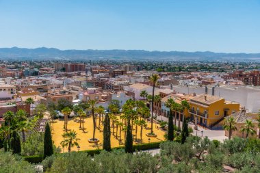 Aerial view of Spanish town Lorca clipart