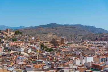 İspanyol kasabası Lorca 'nın havadan görünüşü
