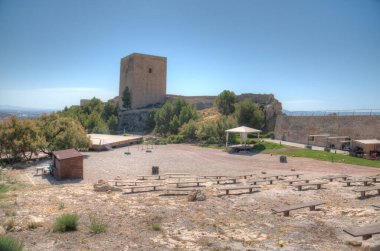 Torre Alfonsina inside of the Lorca castle in Spain clipart