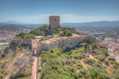 Torre Alfonsina inside of the Lorca castle in Spain clipart