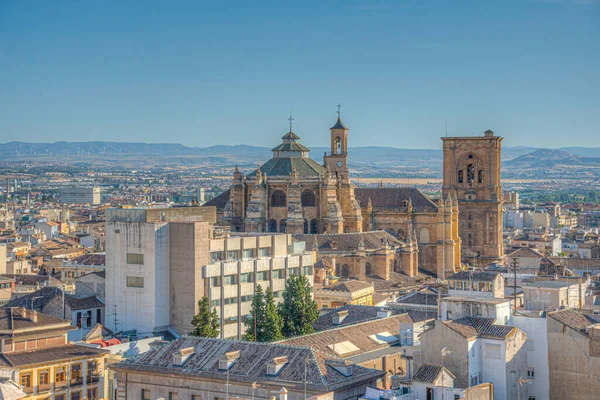 Luchtfoto Van Kathedraal Van Granada Spanje Zomer — Stockfoto