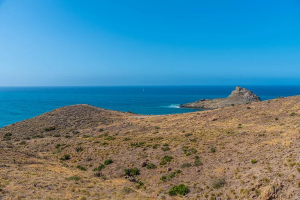 Widok Lotu Ptaka Park Przyrody Cabo Gata Hiszpanii — Zdjęcie stockowe