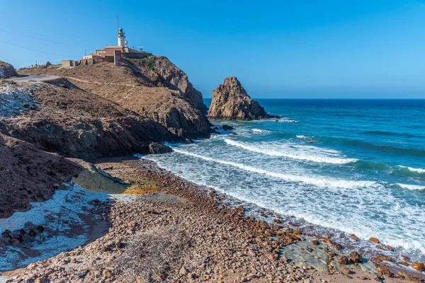 İspanya 'daki Cabo de Gata' daki deniz feneri.