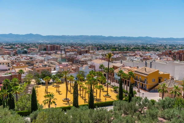 Widok Lotu Ptaka Hiszpańskie Miasto Lorca — Zdjęcie stockowe