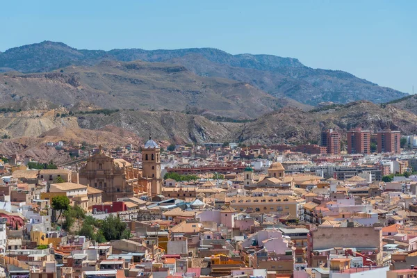 Luchtfoto Van Spaanse Stad Lorca — Stockfoto