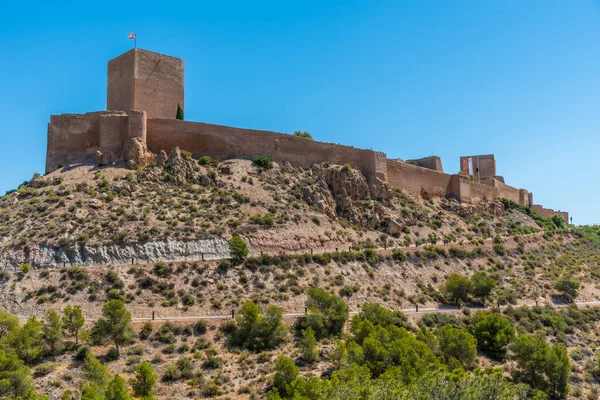 Κάστρο Στη Λόρκα Θέα Την Πόλη Ισπανία — Φωτογραφία Αρχείου