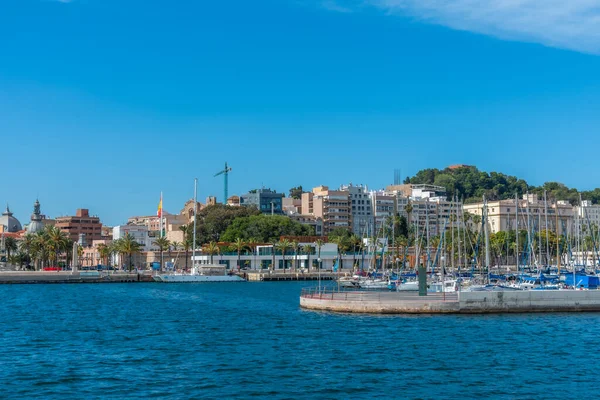 Marina Nel Porto Cartagena Castillo Concepcion Spagna — Foto Stock