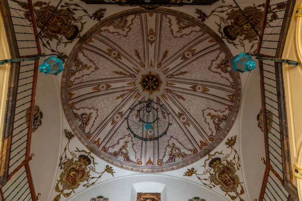 Teto Ornamentado Dentro Palácio Episcopal Múrcia Espanha — Fotografia de Stock